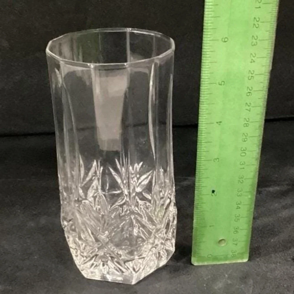 2 Mikasa Arctic Lights crystal pattern Iced Tea Glasses